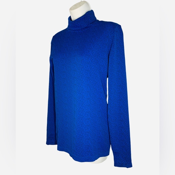 Athleta Flurry Peak Turtleneck Top Tanzanite Blue M - Picture 4 of 10